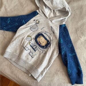 Nannette Gray and Blue Astronaut Hoodie